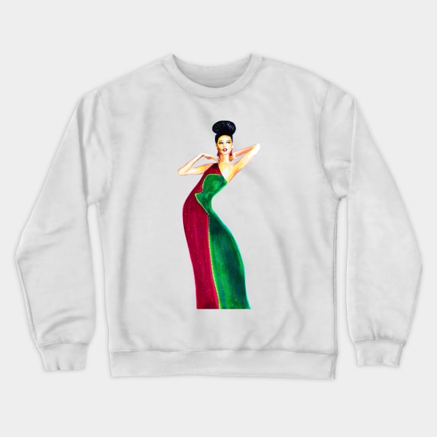 Fashion Model Crewneck Sweatshirt by Svetlana Pelin